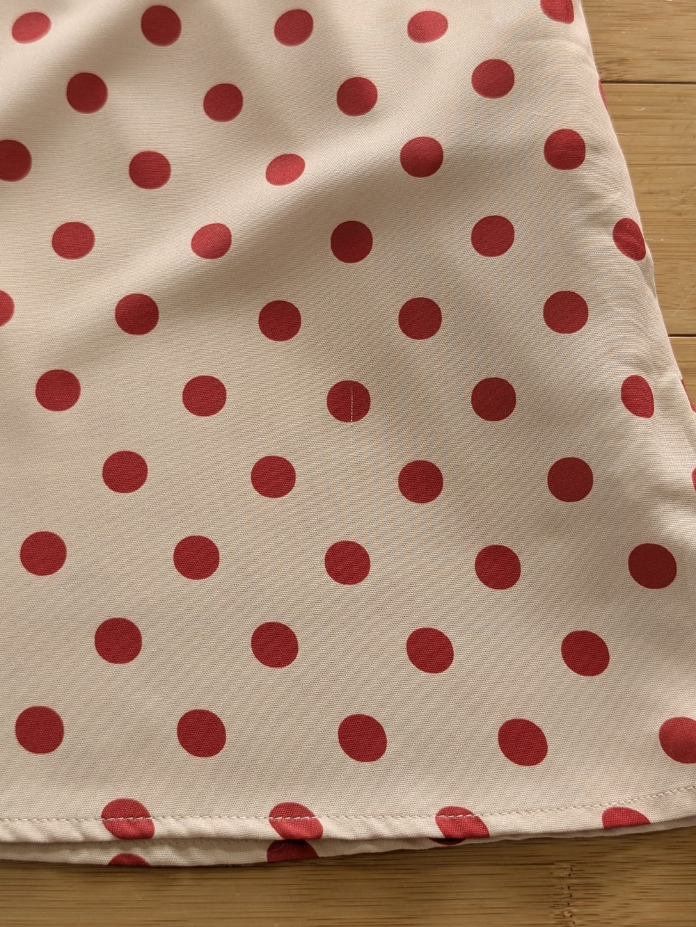 Lisa Says Gah Cream and Red Polka Dot Babydoll Mini Dress - Picture 10 of 10